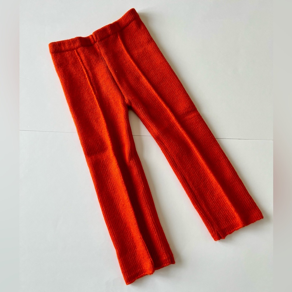 Amazing Orange Handmade knitted Kids pants